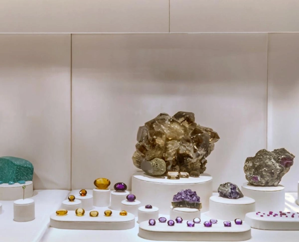 Камни в экспозиции Алмазного фонда